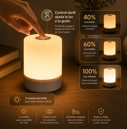 Lampara led regulable de noche